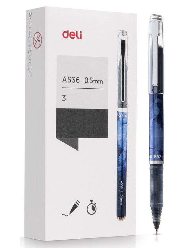 Deli Pack Of 12 Blue Gel Pens - A536