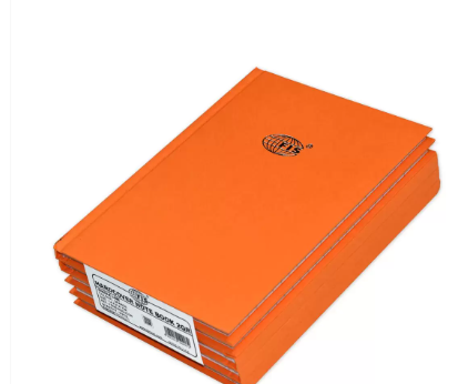 Pack of 5 Pieces 2 Quire Hard Cover Single Ruled Notebook, Size A5 Size Orange
