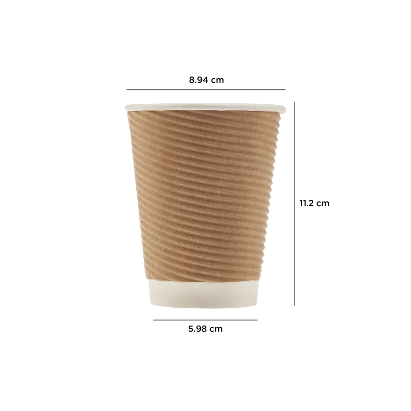 Kraft Round Ripple Paper Cups