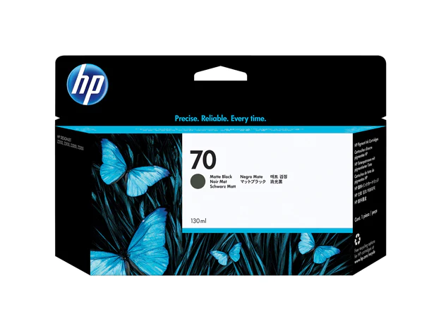HP 70 Matte Black Ink Cartridge 130ml (C9448A)