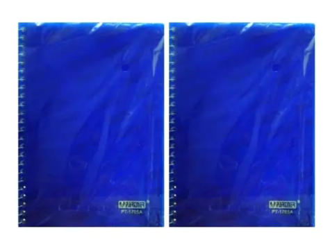 Partner 2 Pieces A5 Single Line Strong Pp Cover Spiral Note Book Blue