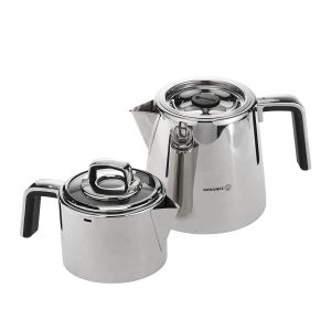 Korkmaz Vertex Tea Pot Set - Stainless Steel - Silver - 11 + 2 Ltr