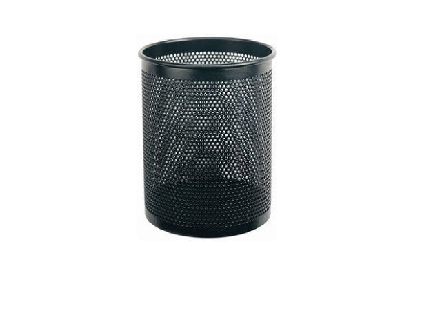 Deli Metal Mesh Pen Holder Round, Black