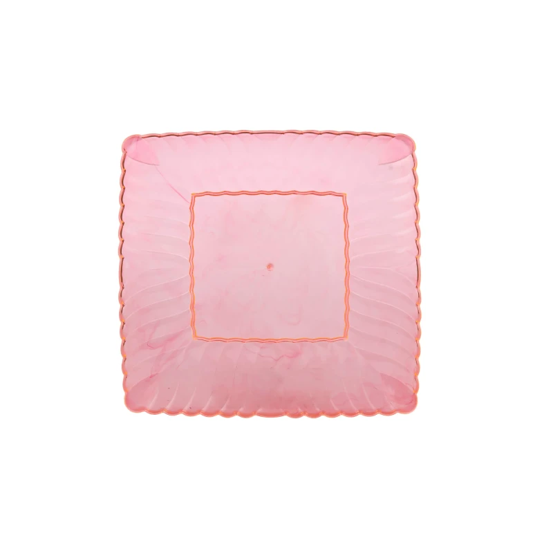 Premium Square Flower Plate 6 Pieces
