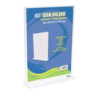 FIS Premium T-Shape Magnet Sign Holder A4 (210 X 297MM) Size - FSNA1501