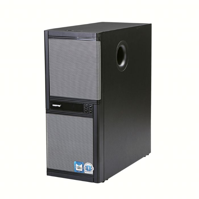 Geepas 5.1 Multimedia Speaker, 50000 Watts Peak Power, Dual Woofer| USB, Bluetooth & Multiple-Devise, Multiple Devise Inputs (Pc, Ps4, Xbox, Tv, Smartphone, Tablet, Music Player)