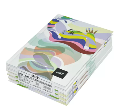 5-Piece Light Hard Cover Notebook, Single Ruled, (100 Sheets), A5 Size - LINBA51702