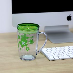 Royalford 350 Ml Water Cup Portable - Glass - Green