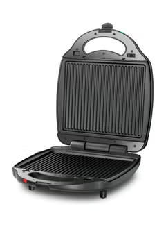 2-in-1 4 ,Slice Sandwich Maker & Grill, with Interchangeable Plate, 2 Years Warranty 1400 W TS4120-B5 ,black+Sliver