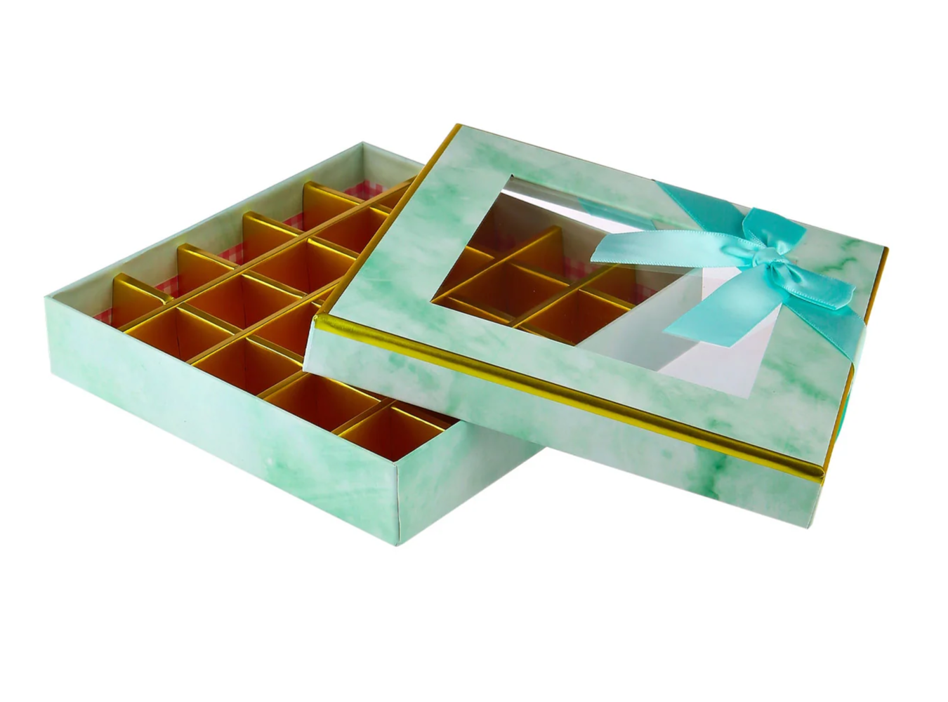 Square Chocolate Gift Box Shape 16 Division - 1 Piece