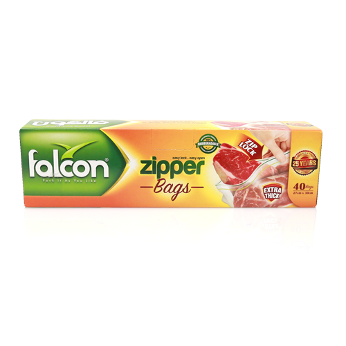 Falcon Freezer Zipper Bag – 30 X 27 CM (24 Packs x 40 Bags)