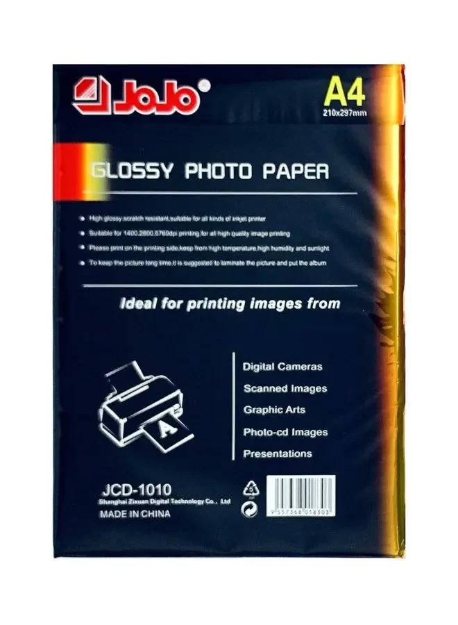 Jojo A4 Super Glossy Inkjet Photo Paper 180gsm