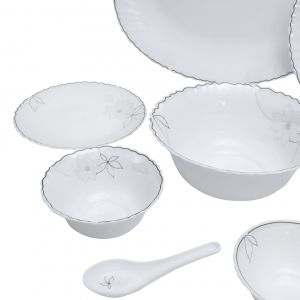 Royalford Opal Glassware Dinner Set - Opalware - White - RF5036