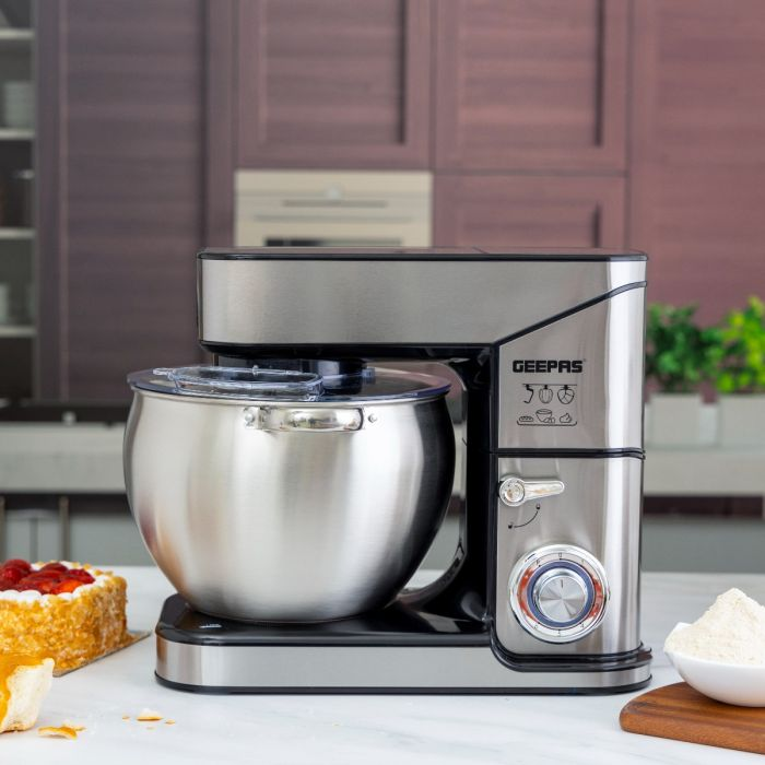 Multi-Function Kitchen Machine, GSM43044 | 10L Stainless Steel Bowl With Lid | 1.5L Glass Blender Jar | Meat Grinder | 6 Speed Control | Kitchen Electric Mixer With Dough Hook, Whisk, Beater