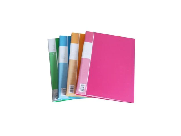 Deli Clear Book A4 Assorted Colors, 30 Pockets, E38146
