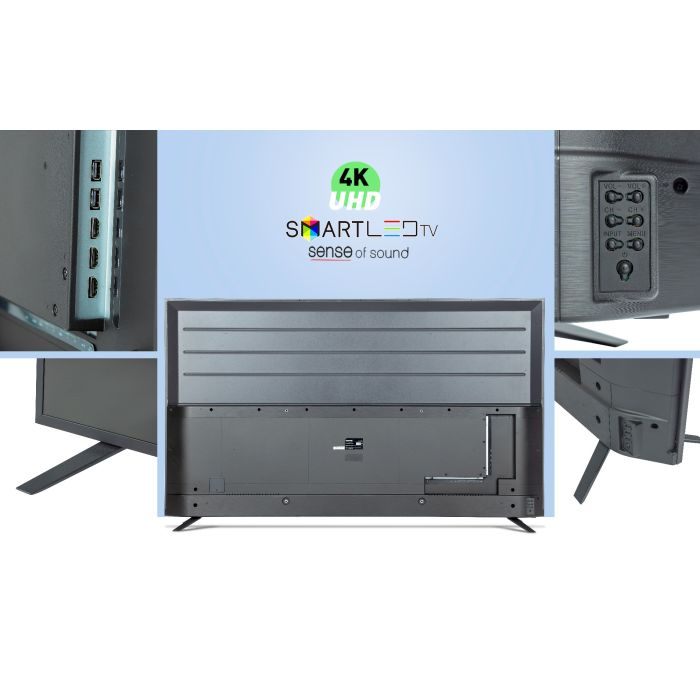 Geepas GLED7520SEUHD 75" Smart LED TV - Mirror Cast, 3.5mm, 3 HDMI & 2 USB Ports |2GB Ram, Wifi, Android 9.0 With E-Share | Comes Application Like Youtube, Netflix, Amazon Prime | 1 Years Warranty