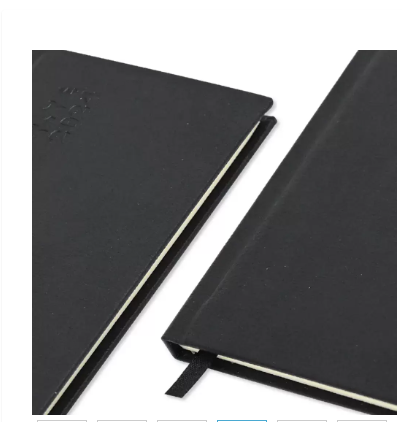 FIS 2024 Slim Diary,Italian PU (Arabic English), Hard Cover, Black -FSDI57AE24BK