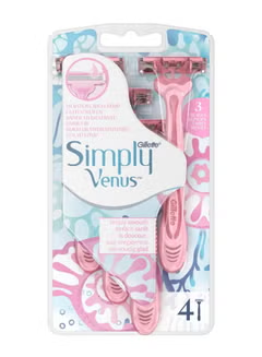 Pack Of 4, Simply Venus 3, Disposable Razor