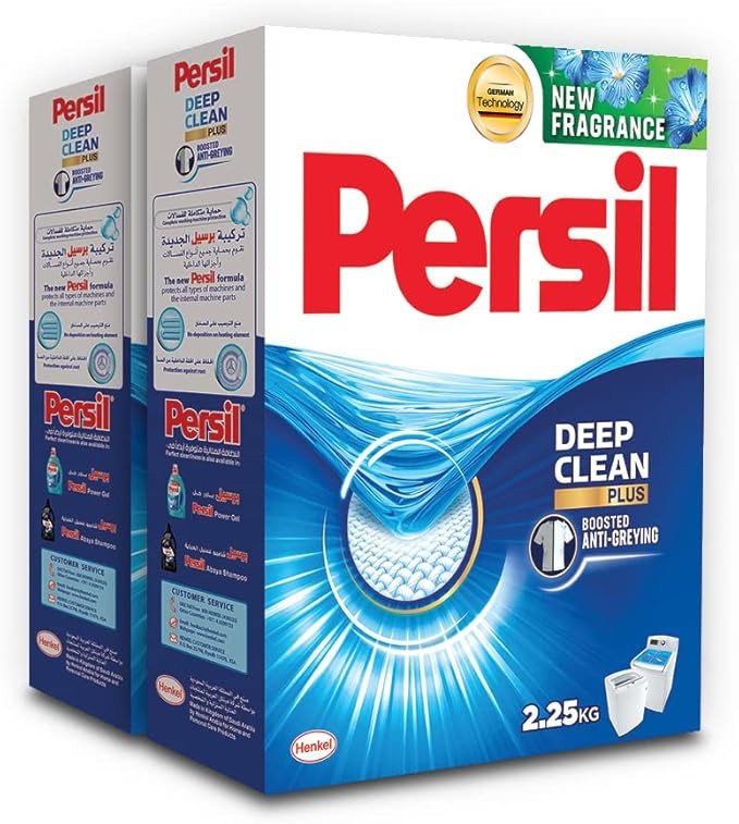 Persil Laundry Detergent Powder Deep clean, Pack Of 2 X 2.5Kg