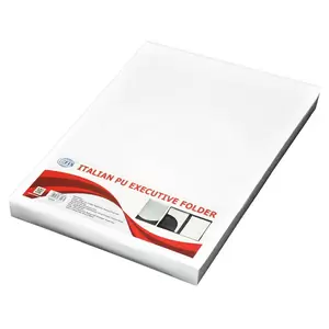 FIS Executive Folder Italian PU Cover with Zipper, Writing Pad, Ivory Paper, Single Ruled, 80 Sheets with Gift Box, 24 x 32 cm - FSGTEX1603