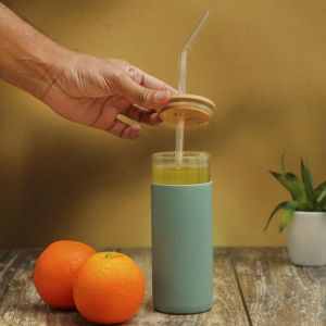 Royalford Bottle With Lid - Bamboo - Assorted - 450 ML