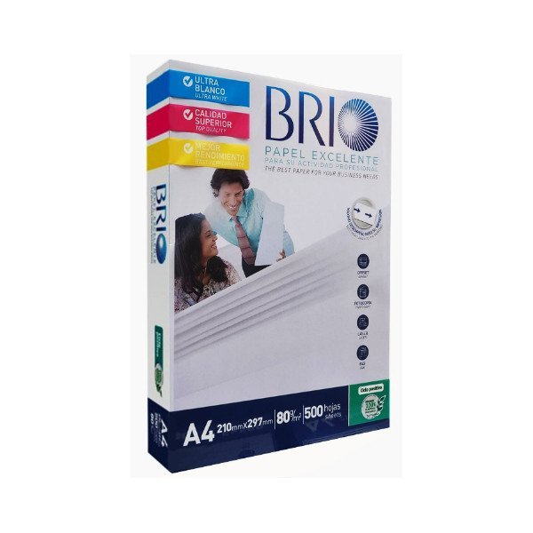 BRIO Copy Paper 80gsm A4 5 reams per Carton Box