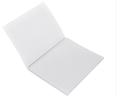 LIGHT Spiral Soft Cover Notebook, Single Ruled, 9X7 Inches, 100 Sheets -LINB971706S