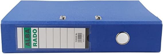 ALBA RADO LEVER ARCH BOX FILE BLUE 8CM FULLSCAP SIZE A4