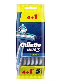 Gillette Blue 3 Simple Disposable 4+1 Razors