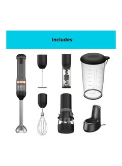Kitchen Hand Blender, With Measuring Cup 700 ml 7.2 W, BCKM1016KSB-GB, Black/Silver
