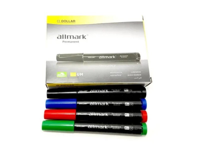 Dollar Bullet Tip Permanent Marker ( Pack of 12 ) Red