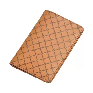 FIS Brown Polyurethane For Unisex - Passport Wallet - FSGNBRD2