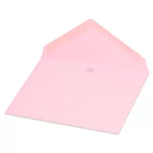 FIS Pack of 50 Pastel Color Envelopes, 80 GSM, Size 120 X 185mm, Glued, Color Pastel Pink