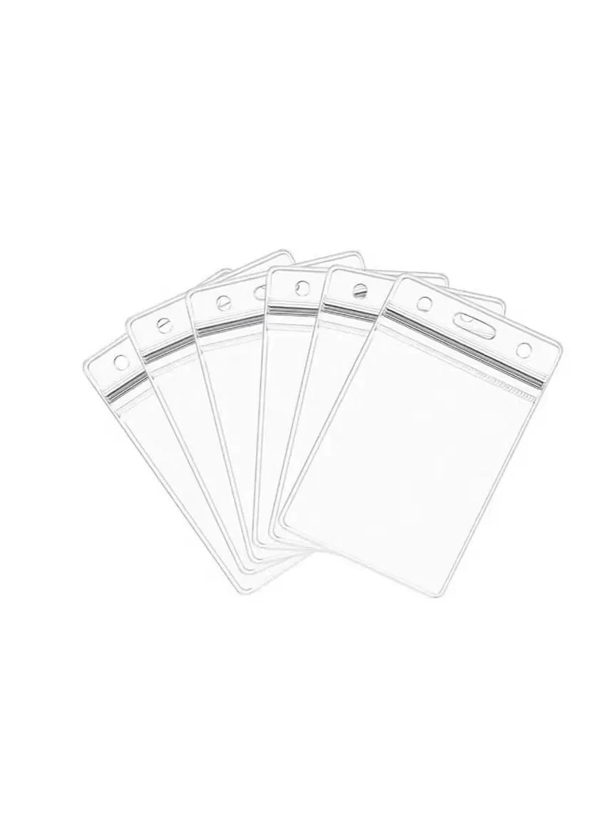 Partner 10-Piece Id Card Holder Soft Plastic Transparent
