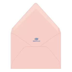 FIS Laid Paper Envelopes Glued, Pack of 25 Pcs. Pink Color, 136 x 204 mm Size, 100 GSM - FSEE1024GPIB25