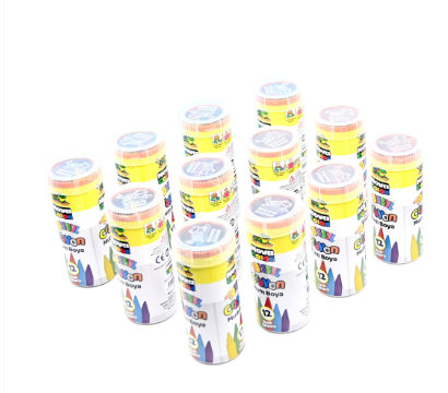 Nova Color Crayons Set Of 12 Tube(Blue,Green,Yellow,Red,Brown,Light Green,Light Blue,Purple, Orange,Black, Pink And Light Brown) -KRCRNC-2115