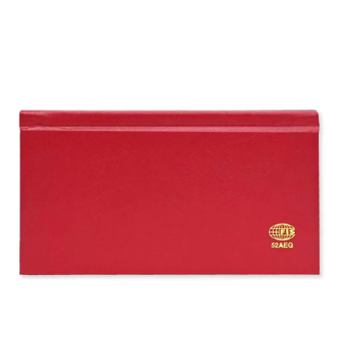 FIS 2024 Golden Slim Arabic English Diary Vinyl, 1 Side Padded Red -FSDI52AEG24RE