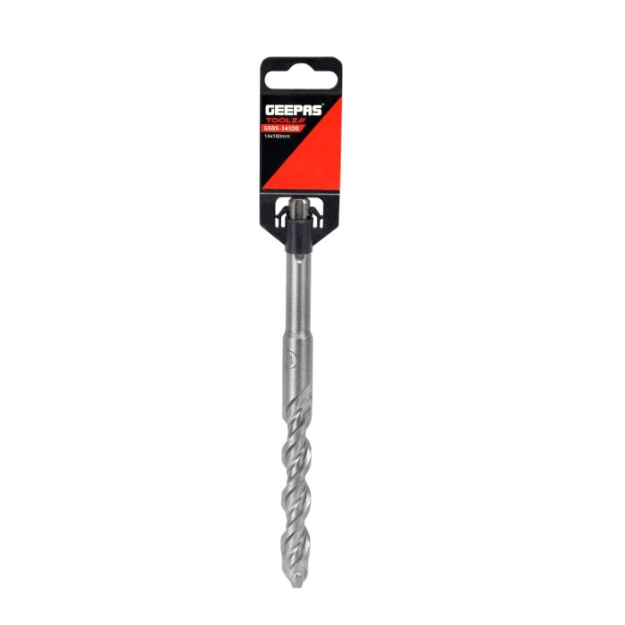 Geepas Chisel Bit Round 14mm - 160mm Long, Perfect For Compacting, Grooving, Cutting & More | 100mm Long Working | Compatible For Drill, Rotary Hammers, And Impact Hammer | Ideal For Plumbers, DIYers,