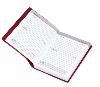 Fis 2023 Pocket Diary English With Pvc Soft Cover Maroon -FSDI09E23MR