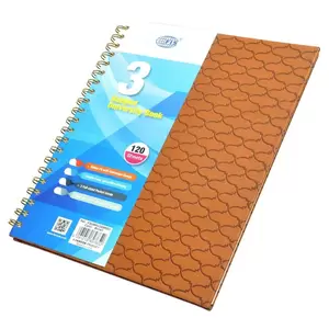FIS Italian PU Spiral Cover University Books, 120 Sheets, 3 Subject, 8.5 x 11 Inch Size - FSUBPU3SBRD1
