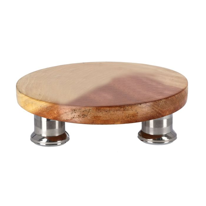 11" Chapati Table With Steel Legs, Premium Quality, RF10025 | Durable Design Kitchenware | 100% Natural Wood Chapati Maker | Eco-Friendly | Used In Home/Restaurant