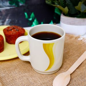 Royalford Melamine Super Rays Handle Cup - Melamine - White