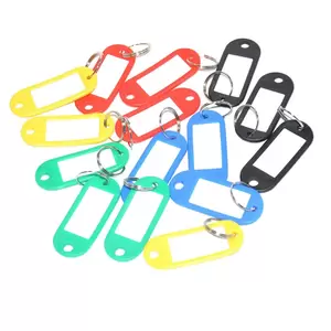 FIS Key Rings 50 Pieces Per Pack, Assorted Colors, 5.3 x 2.1 cm Size - FSKCB-18