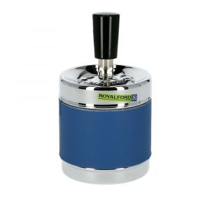 Royalford Metal Ashtray With Prints - Stainless Steel - Blue