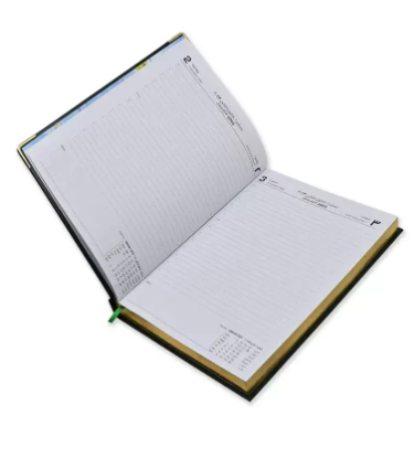 FIS Golden Executive Daily Diary 2023 (Arabic/English) Green - FSDI88AEG23GR