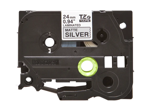 Brother P-Touch 24MM TZ-M951 Laminated Tape, 8 m, Black on Matt Silver