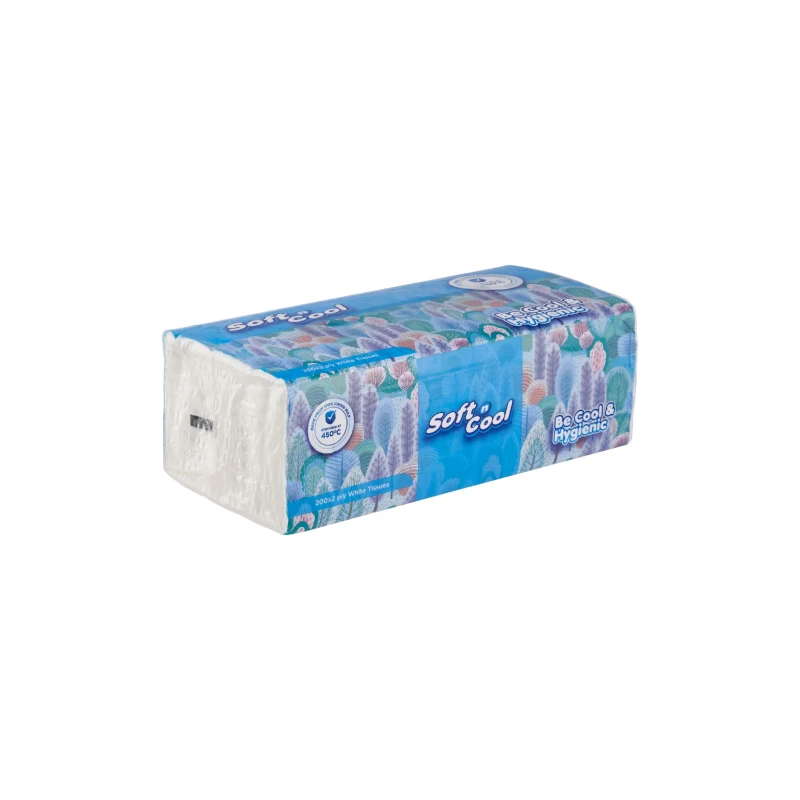 Soft n Cool Facial Tissue Nylon Pack 200 Sheets x 2 ply