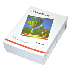 FIS Exercise Books, A4 Size 60 Pages & 10 Pieces, Single Ruled with Left Margin - FSEBSLMA4INT80