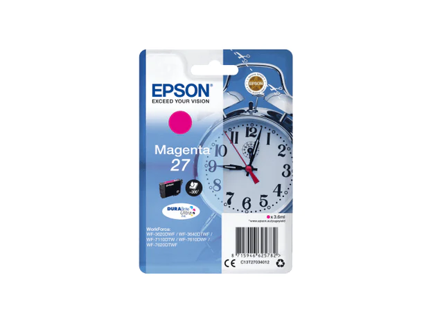 Epson Singlepack Magenta 27 DURABrite Ultra Ink C13T27034012