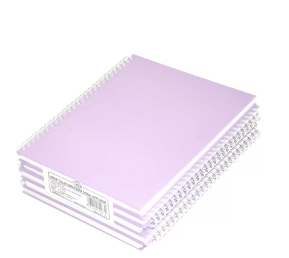 FIS Pack of 5 Spiral Hard Cover Notebook 9X7 Inches (22.86 X 20.32 CM) Single Line,With Border,100 Sheets-Taro -FSNBS97NA274